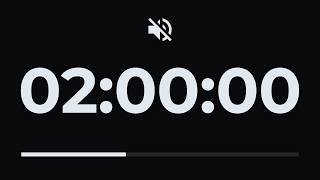 2 Hour Deep Focus Timer | 120 Minute Silent Study Session | No Music 🔕 | Black Screen