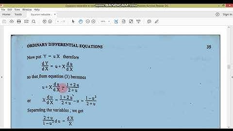 Equation reducible to homogeneous differential equation problems//ODE//M.Adnan Anwar