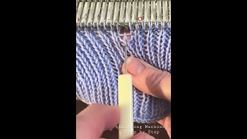 How to knit a 1x1 rib on one bed knitting machine is @knittingmachinestepbystep  #knitting