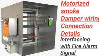 Wiring connection for smoke damper and interfacing with Fire Alarm Systems   #ventilation  #hvac