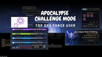 Apocalypse Nest Challenge mode TOP DPS Force User (1x death)