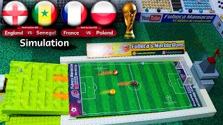 France vs Poland ◆ England vs Senegal octavos de final mundial 2022 con canicas