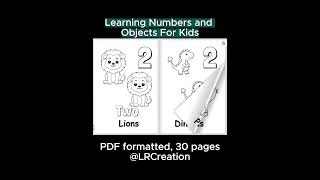 Learning Numbers and Objects For Kids - Coloring Book Pdf formatted