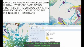 Total Overdose Insert The Original Disk In The Drive Solution