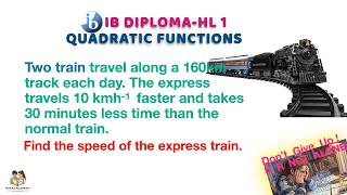 IB Diploma HL1 || Quadratic Functions #maths