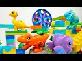 Satisfying Building Block coaster ☆ Marble Run ASMR Ferris wheel and funny dinosaurs course