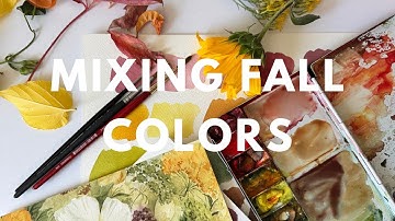 How I Mix a Fall Color Palette | Creating an Autumn Inspired Swatch sheet