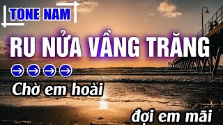 Ru Nửa Vầng Trăng Karaoke Tone Nam ( Gm ) Beat Hay | Karaoke Đăng Khôi