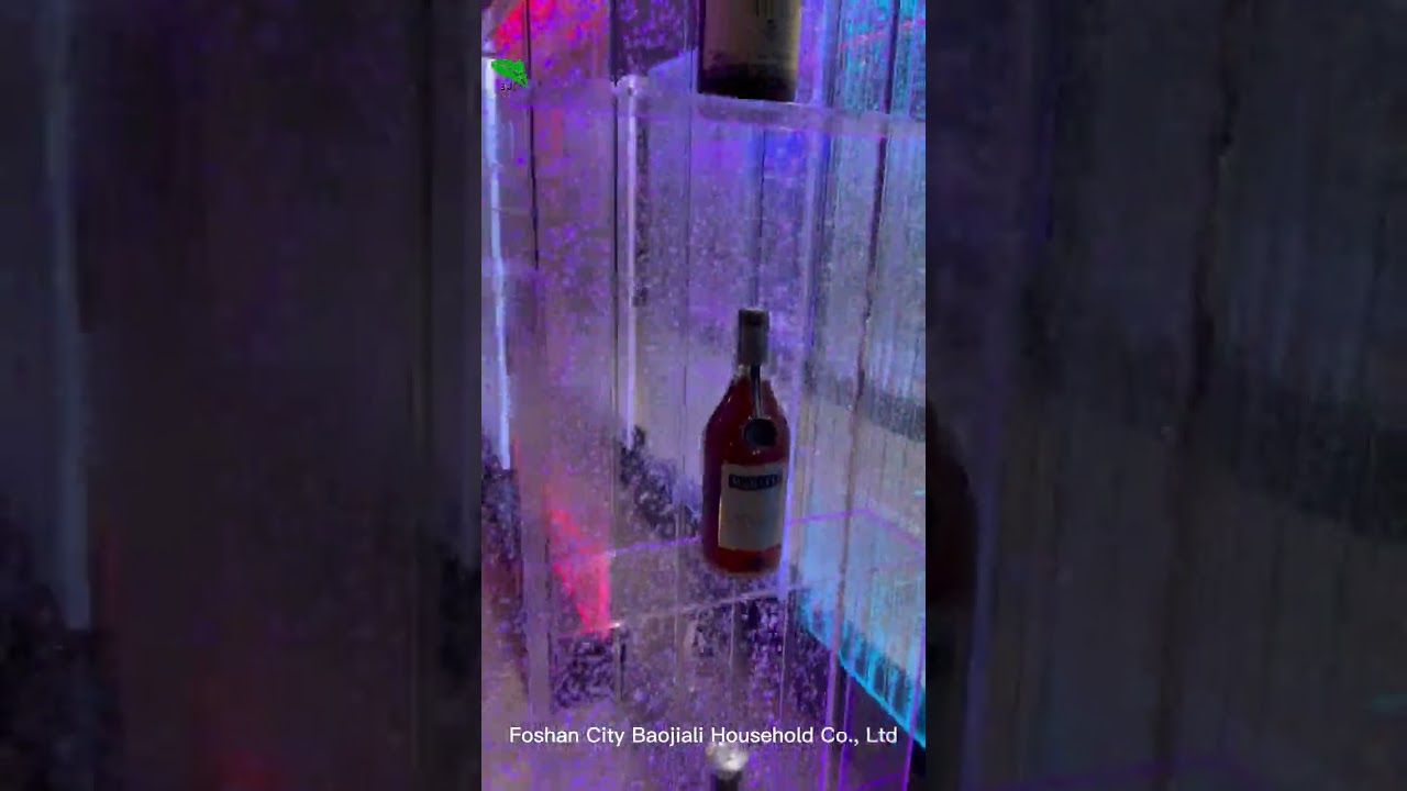 modern led home bar furniture water bubble panel wall bar wine cabinet