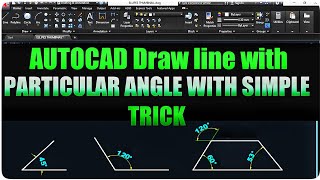 AutoCAD How To Draw line At angle with Simple Trick || #tipsandtricks #autocadtipsandtricks