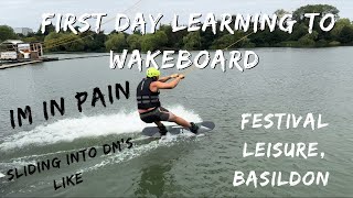 TOTAL FAIL, LEARNING TO WAKEBOARD FOR THE FIRST TIME 🤘🏼 Festival leisure park, Basildon, Essex.
