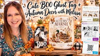Cute BOO Ghost Tag + Autumn Decor🎃👻– DIY Stencil & Transfer Craft Tutorial