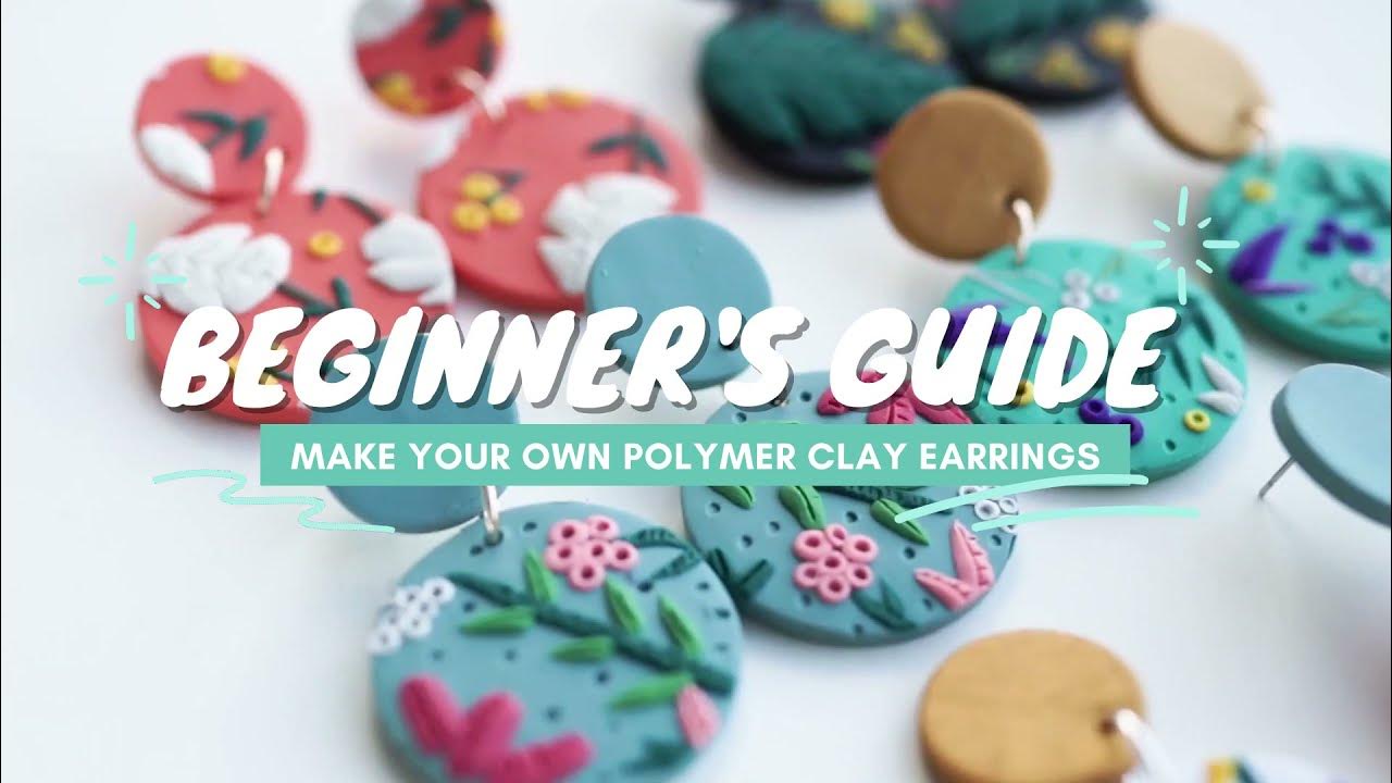 DIY Polymer Clay Earrings | Beginner's Guide | Clay Earrings Tutorial ...