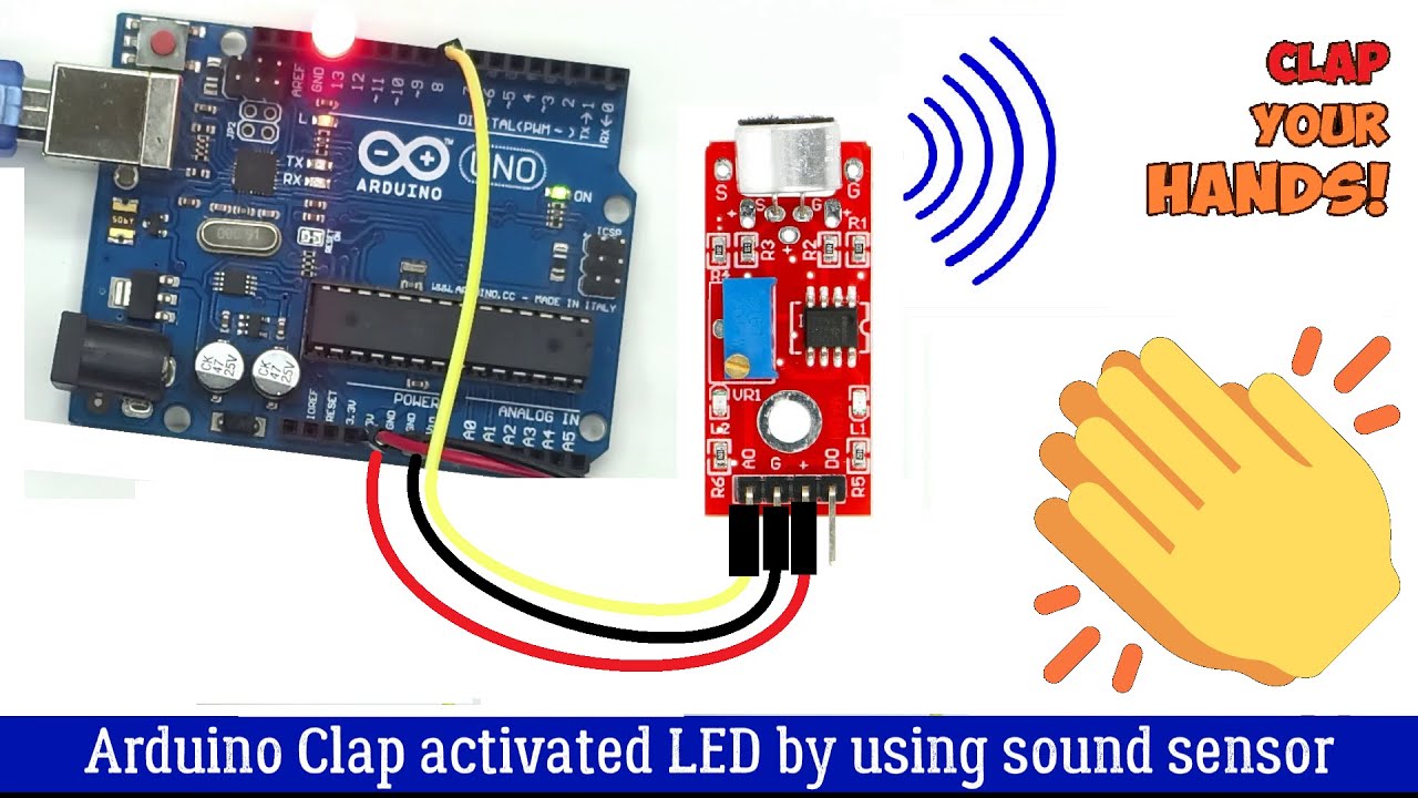How To Make Clap Switch with Arduino and Sound Sensor  Arduino projects