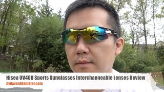 Hisea UV400 Sports Sunglasses Interchangeable Lenses Review