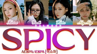 aespa/æspa (에스파) - Spicy [Color Coded Lyrics Han|Rom|Eng] Resimi
