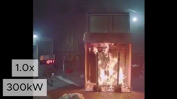 ACP-PE Balcony vertical fire spread testing (Test 4)