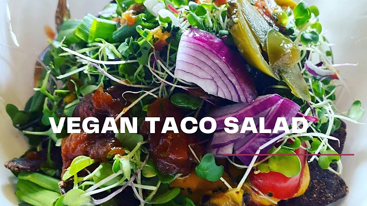 Cook with me. Vegan Taco Salad. No fake meat. #wfpbvegan