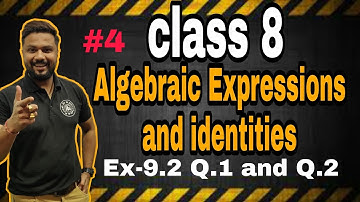 class 8 maths chapter 9 algebraic Expressions and identities exercise 9.2 question1 NCERTMathematics