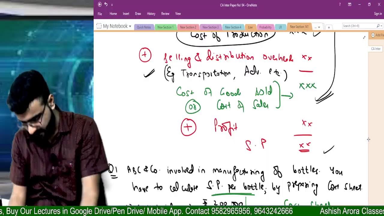 CA Inter Costing  Introduction- Class 1 - CA Divyank Gyanchandani Sir