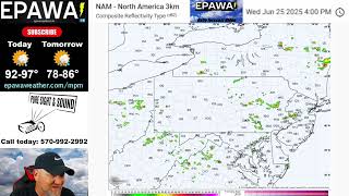 Wednesday June 25th 2025 forecast