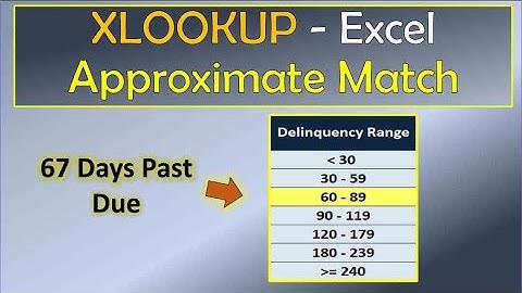 XLOOKUP Approximate Match in Excel
