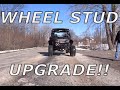 Arctic Cat Wildcat wheel stud upgrade and Can-Am Maverick donuts! SXSBlog.com Garage Episode 8!