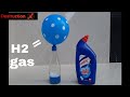 How to make HYDROGEN gas at home easily .