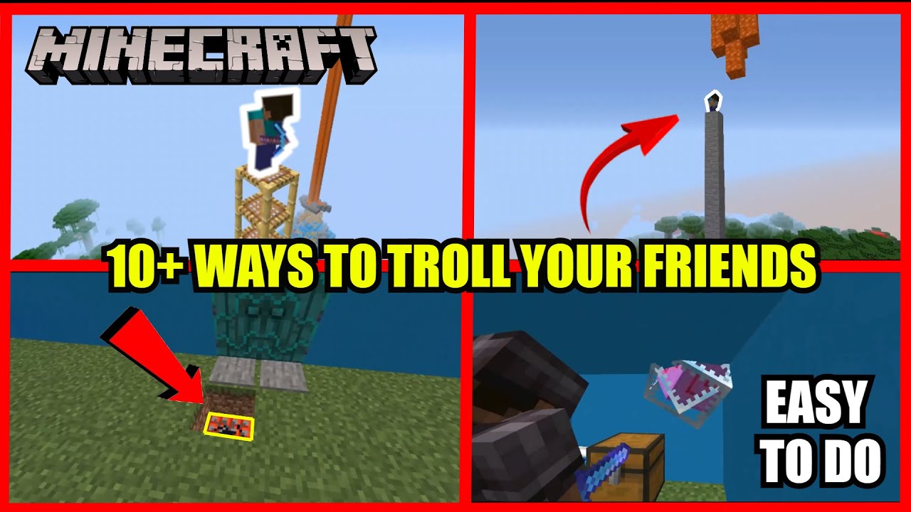 10+ Mind Blowing Tricks To Troll Your friend in Minecraft! | Java and ...