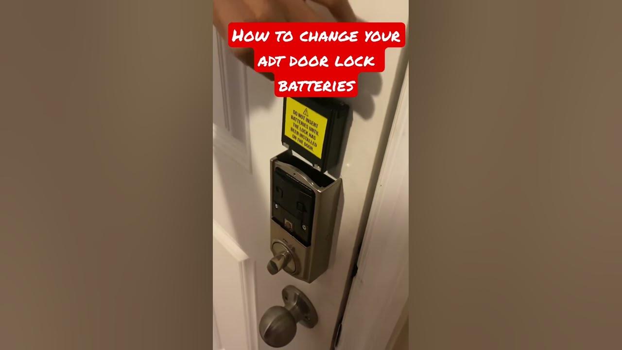 How to change you adt door lock batteries 🔋 YouTube