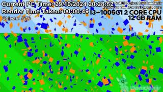 AviUtl Renders 256K 3D Objects On a I3-1005G1