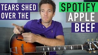 tears shed over the spotify - apple beef