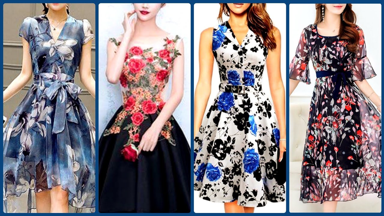 floral print short frocks