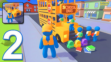 School Driver - Gameplay Walkthrough Part 2 - Be a School Bus Driver (iOS, Android)