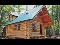 Father & Son Build their Dream Log Cabin in the Canadian Wilderness FULL BUILD