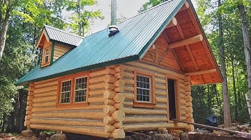 Father & Son Build their Dream Log Cabin in the Canadian Wilderness