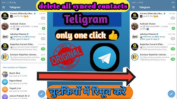 How to delete all synced contacts in telegram account | Telegram  contacts delete KD Tech&Discovery