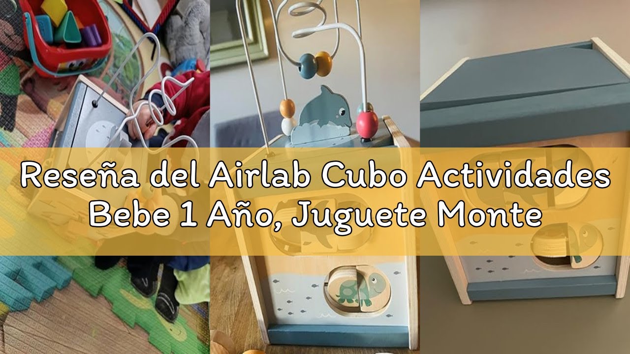 Reseña del Airlab Cubo Actividades Bebe 1 Año, Juguete Montessori de Madera, Juegos Sensoriales Educ