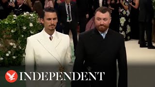 Met Gala 2024  Sam Smith walks red carpet with boyfriend