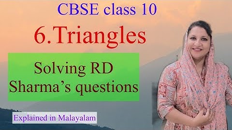 Chapter 6 Triangles Exam special CBSE class 10 in Malayalam
