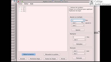 Vidéo 1.1 NYC  Résolution Gauss G Jordan SEL carré solution unique / Gaussian elimination part 1