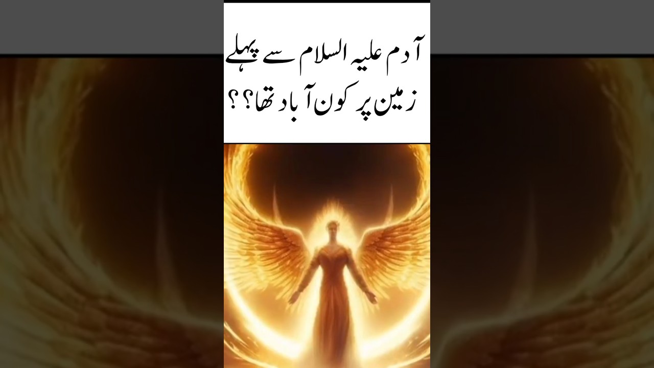 "Hazrat Adam (A.S) se pehle kaun tha zameen par? 
