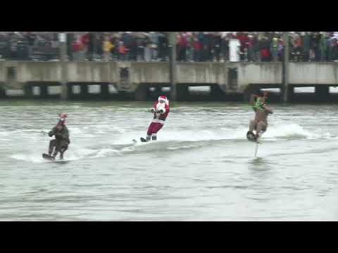 Vídeo: O Papai Noel do Esqui Aquático 2018 em Washington, D.C