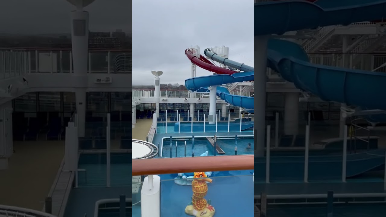 NCL Breakaway, pool deck, water slides and Rope course