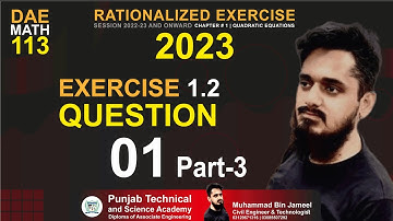 DAE MATH 113 Chapter 1 Exercise 1.2 Question 1 Part 3 #math113