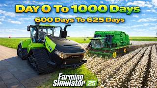 I Survived 1000 DAYS on the FLAT MAP with $0 Farming Simulator 25 Day 600 To 625 Days Part 29 Hindi