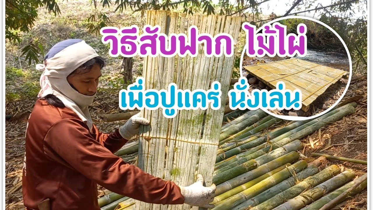 วิธีสับฟากไม้ไผ่ เพื่อปูแคร่ไม้ไผ่