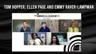 Ellen page, emmy raver-lampman and tom hopper discuss 'umbrella
academy season 2' | bgn interview