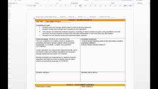 UBD Stage 1 step 3 and 4 Tutorial
