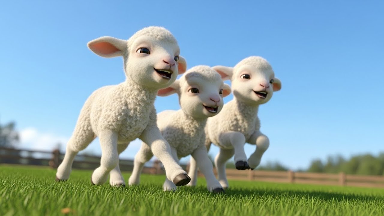 Три ягнёнка играют в прятки и прыгают 🐑🙈😄 | мультфильм для детей и весёлые приключения